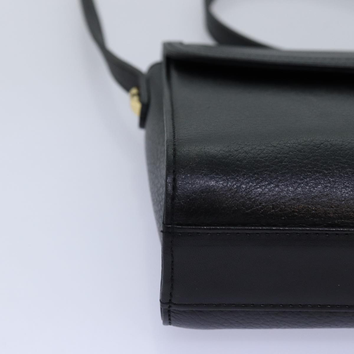 BURBERRYSs Shoulder Bag Leather Black Auth bs14648