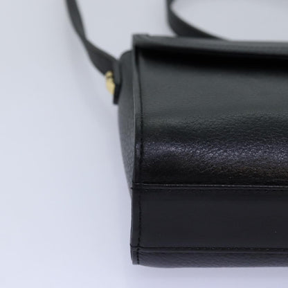 BURBERRYSs Shoulder Bag Leather Black Auth bs14648
