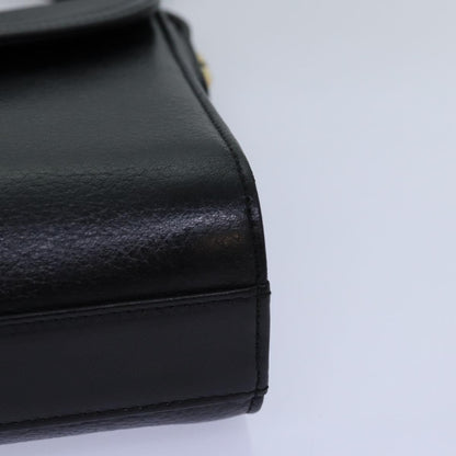 BURBERRYSs Shoulder Bag Leather Black Auth bs14648