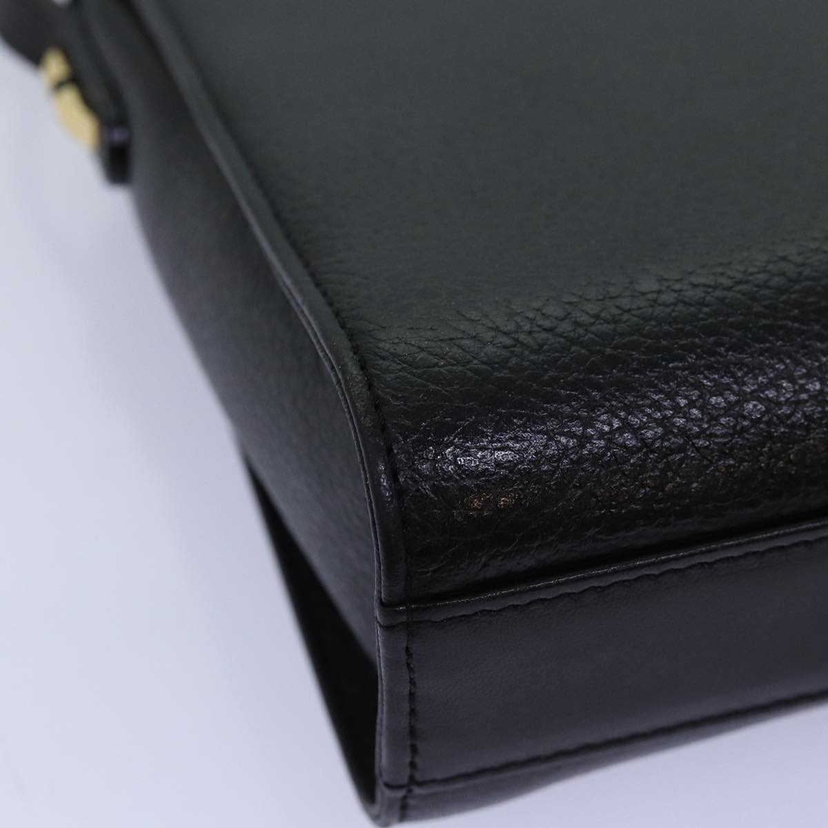 BURBERRYSs Shoulder Bag Leather Black Auth bs14648