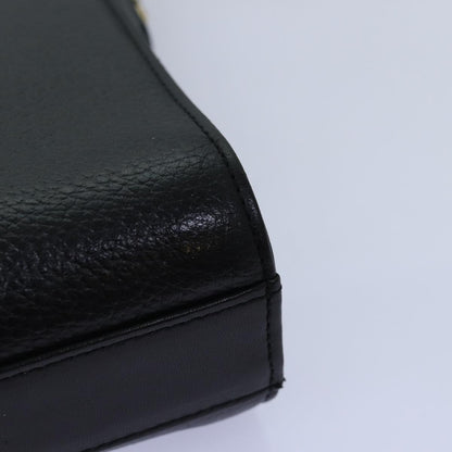 BURBERRYSs Shoulder Bag Leather Black Auth bs14648