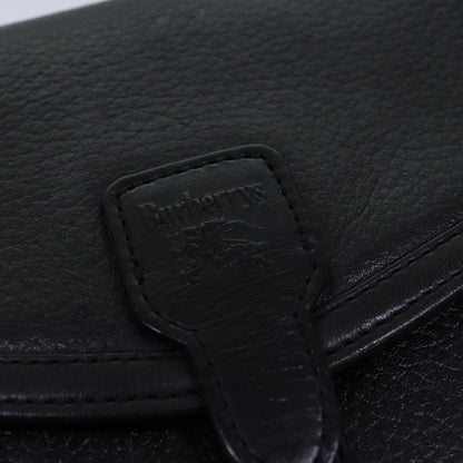 BURBERRYSs Shoulder Bag Leather Black Auth bs14648