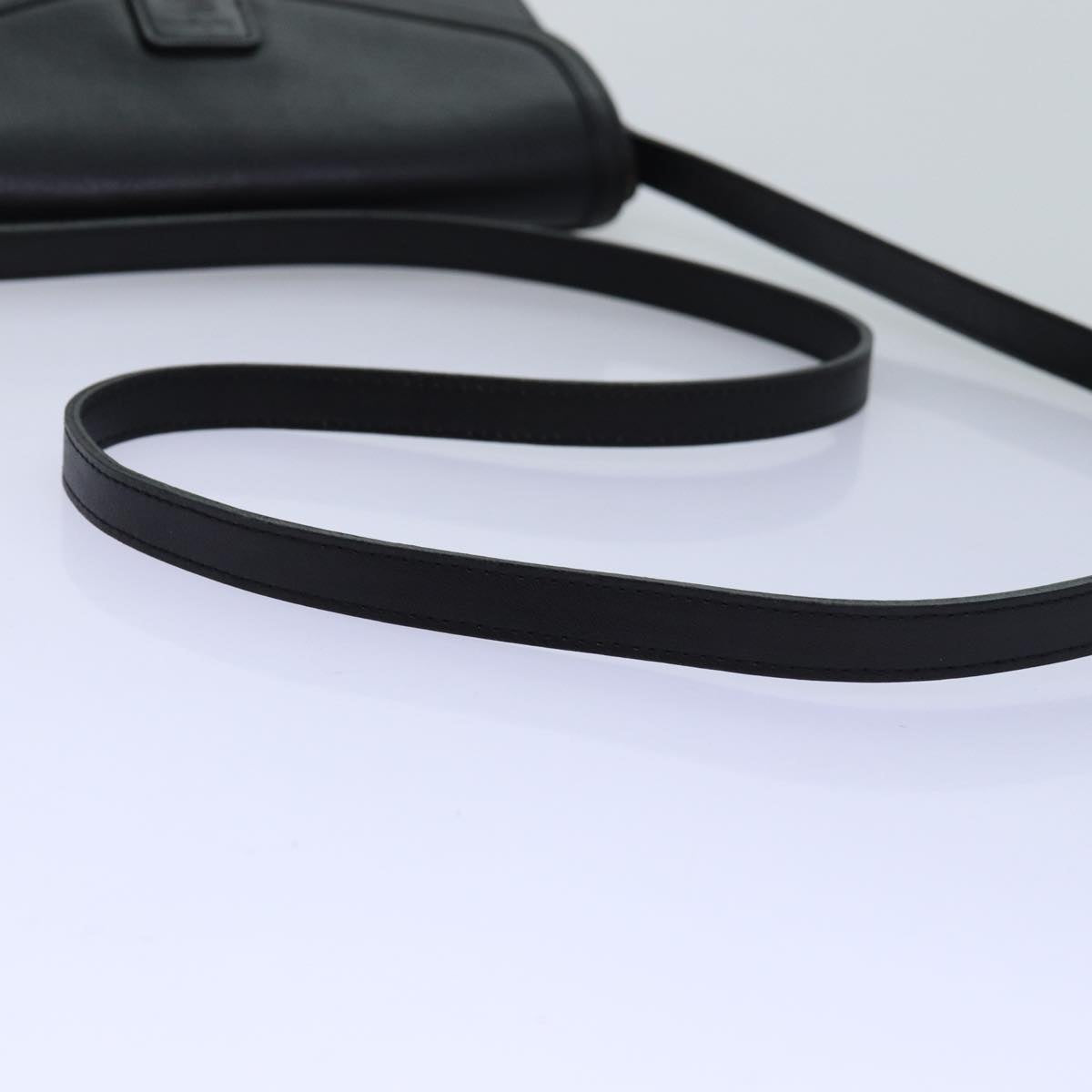 BURBERRYSs Shoulder Bag Leather Black Auth bs14648
