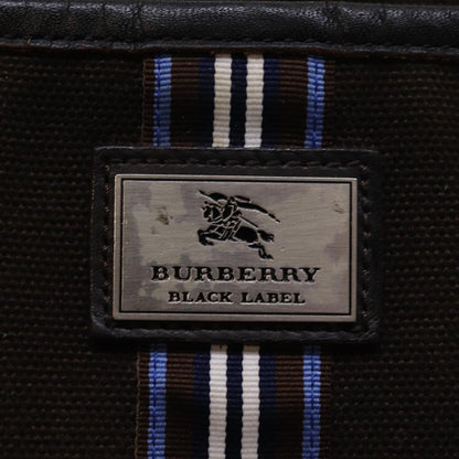 BURBERRY Black label Shoulder Bag Canvas Brown Auth bs14771