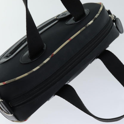 BURBERRY Hand Bag Nylon Black Auth bs14801