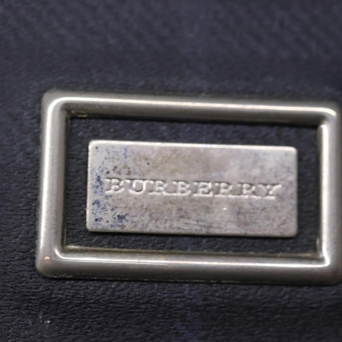 BURBERRY Nova Check Hand Bag Coated Canvas Black Auth bs14826