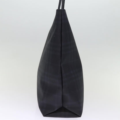 BURBERRY Nova Check Hand Bag Coated Canvas Black Auth bs14826