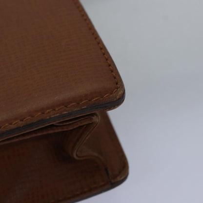 BURBERRYSs Clutch Bag Leather Brown Auth bs14900