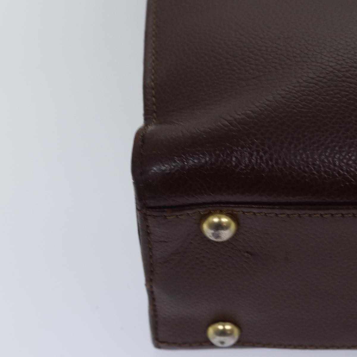 BURBERRYSs Hand Bag Leather Brown Auth bs14914