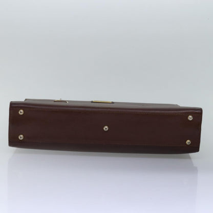 BURBERRYSs Hand Bag Leather Brown Auth bs14914