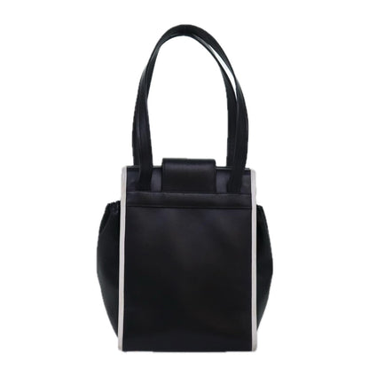 Balenciaga Shoulder Bag Leather Black Auth bs14918