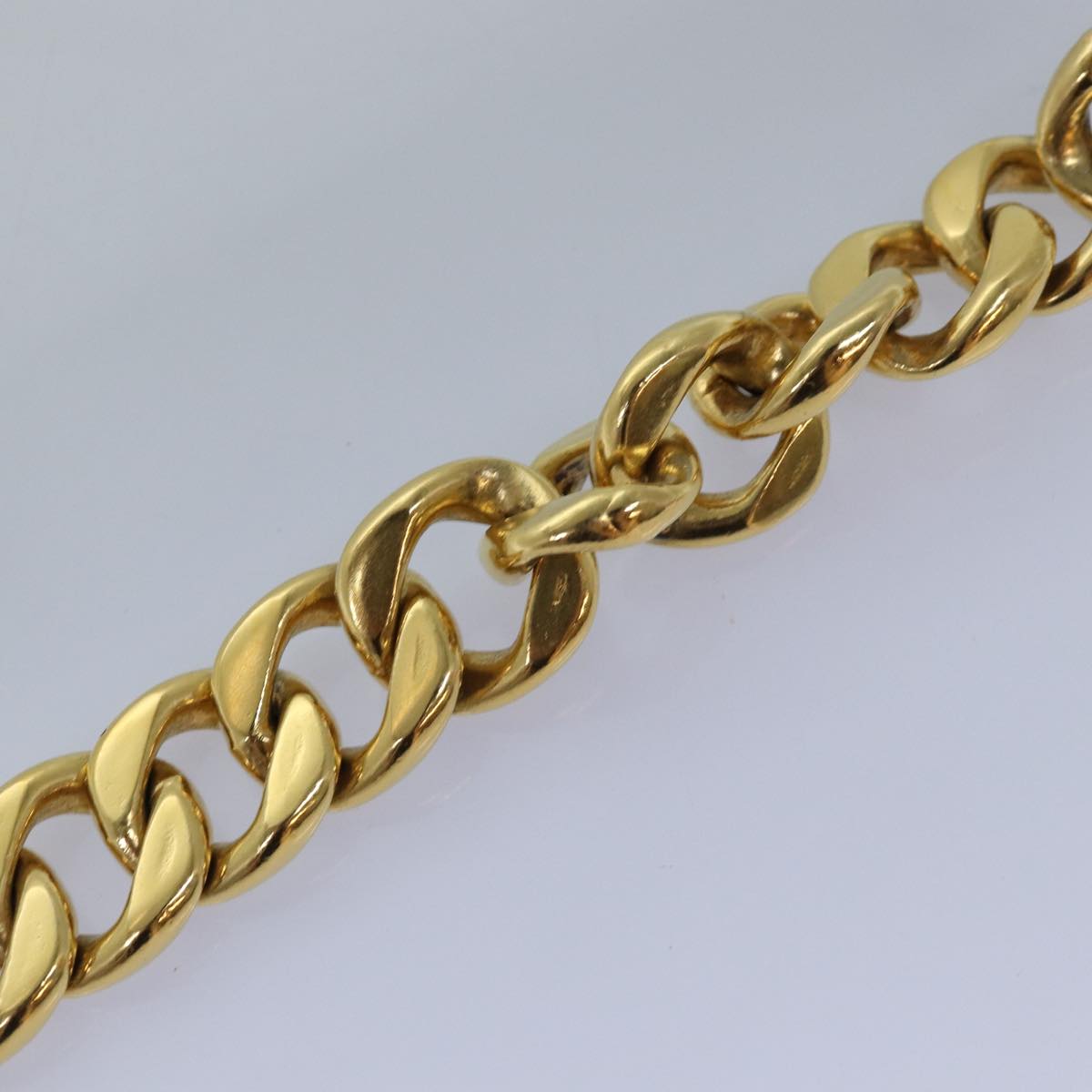 Chanel Chain Belt metal ." Gold Black CC Auth bs