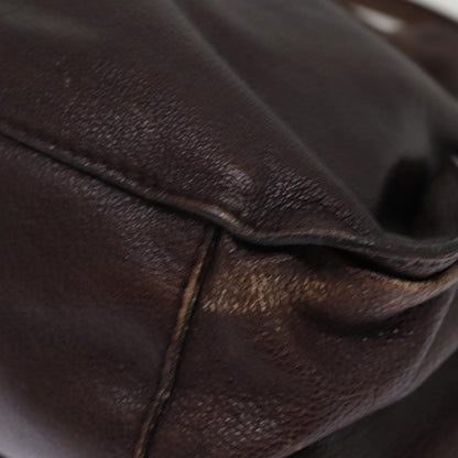 BURBERRY Shoulder Bag Leather Brown Auth bs15061