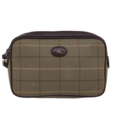 BURBERRYSs Nova Check Clutch Bag Canvas Beige Auth bs15066