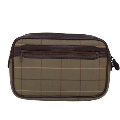 BURBERRYSs Nova Check Clutch Bag Canvas Beige Auth bs15066