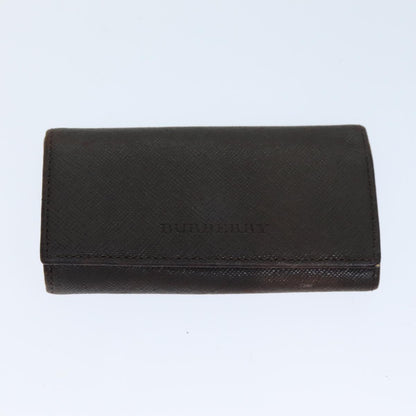 BURBERRY Coin Purse Billfold Canvas Leather 5Set Beige Black Auth bs15090