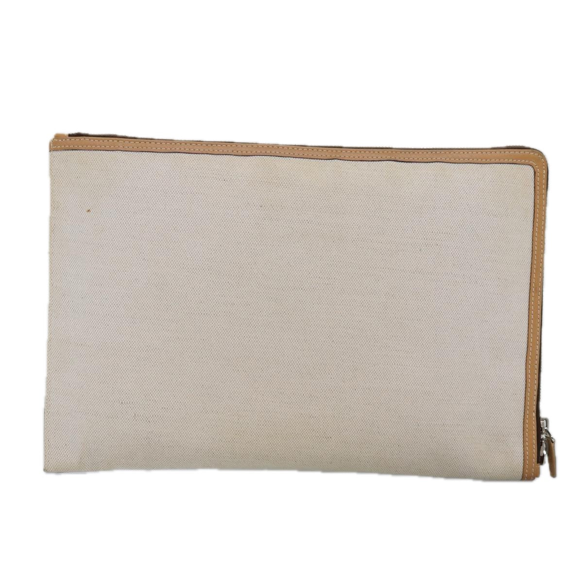 Balenciaga Clutch Bag Canvas Beige 419994 Auth bs15134