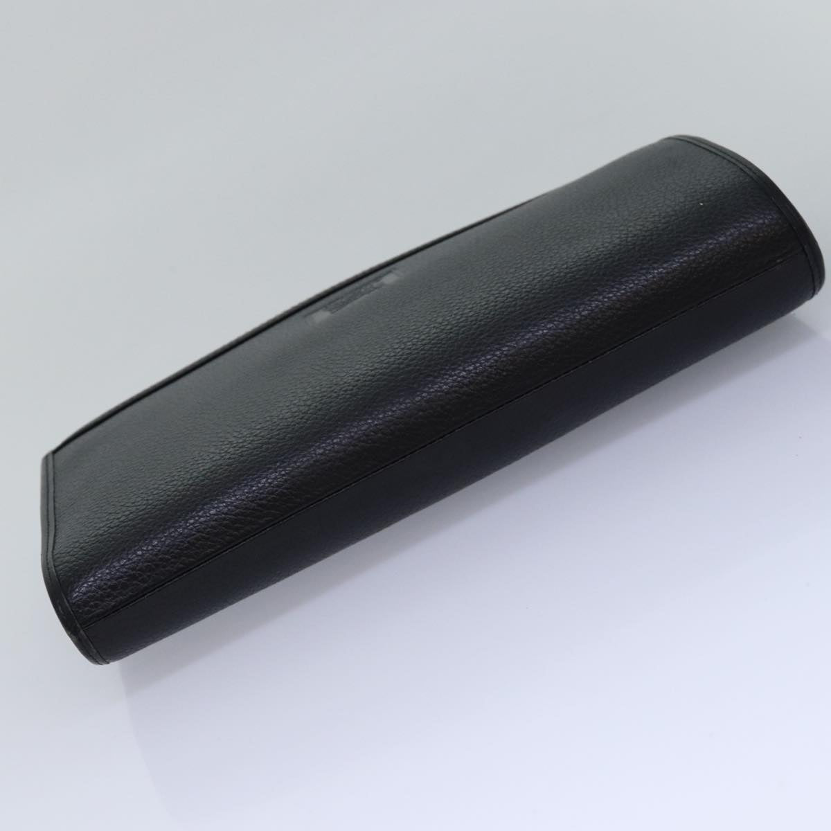 BURBERRYSs Clutch Bag Leather Black Auth bs15137