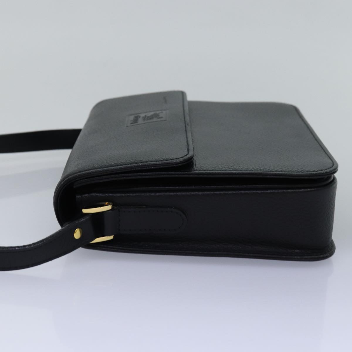 BURBERRYSs Shoulder Bag Leather Black Auth bs15151