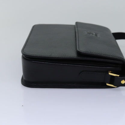 BURBERRYSs Shoulder Bag Leather Black Auth bs15151