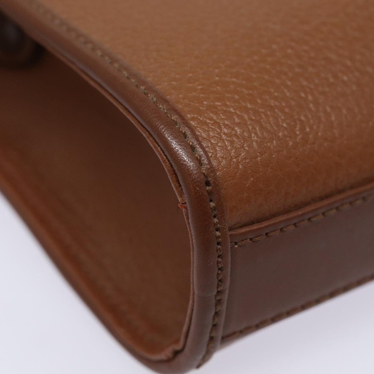BURBERRYSs Clutch Bag Leather Brown Auth bs15306