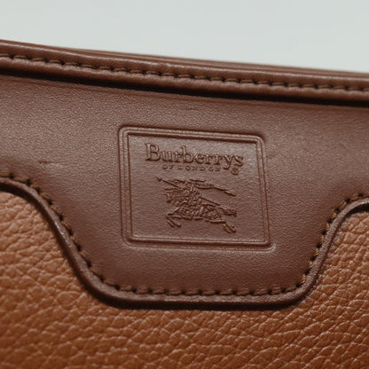 BURBERRYSs Clutch Bag Leather Brown Auth bs15306