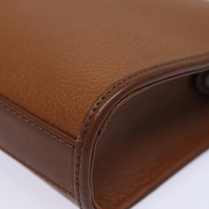 BURBERRYSs Clutch Bag Leather Brown Auth bs15306