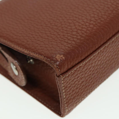 BURBERRY Clutch Bag Leather Brown Auth bs15307