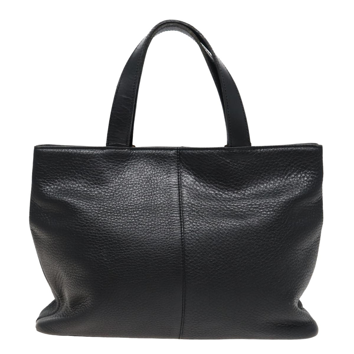 BURBERRYSs Hand Bag Leather Black Auth bs15308