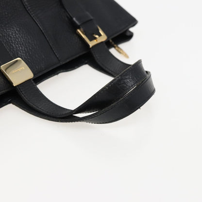 BURBERRYSs Hand Bag Leather Black Auth bs15308