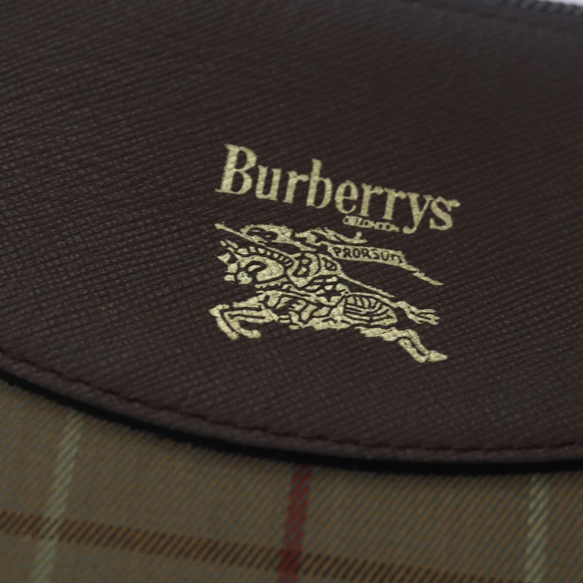 BURBERRYSs Nova Check Shoulder Bag Canvas Brown Auth bs15361