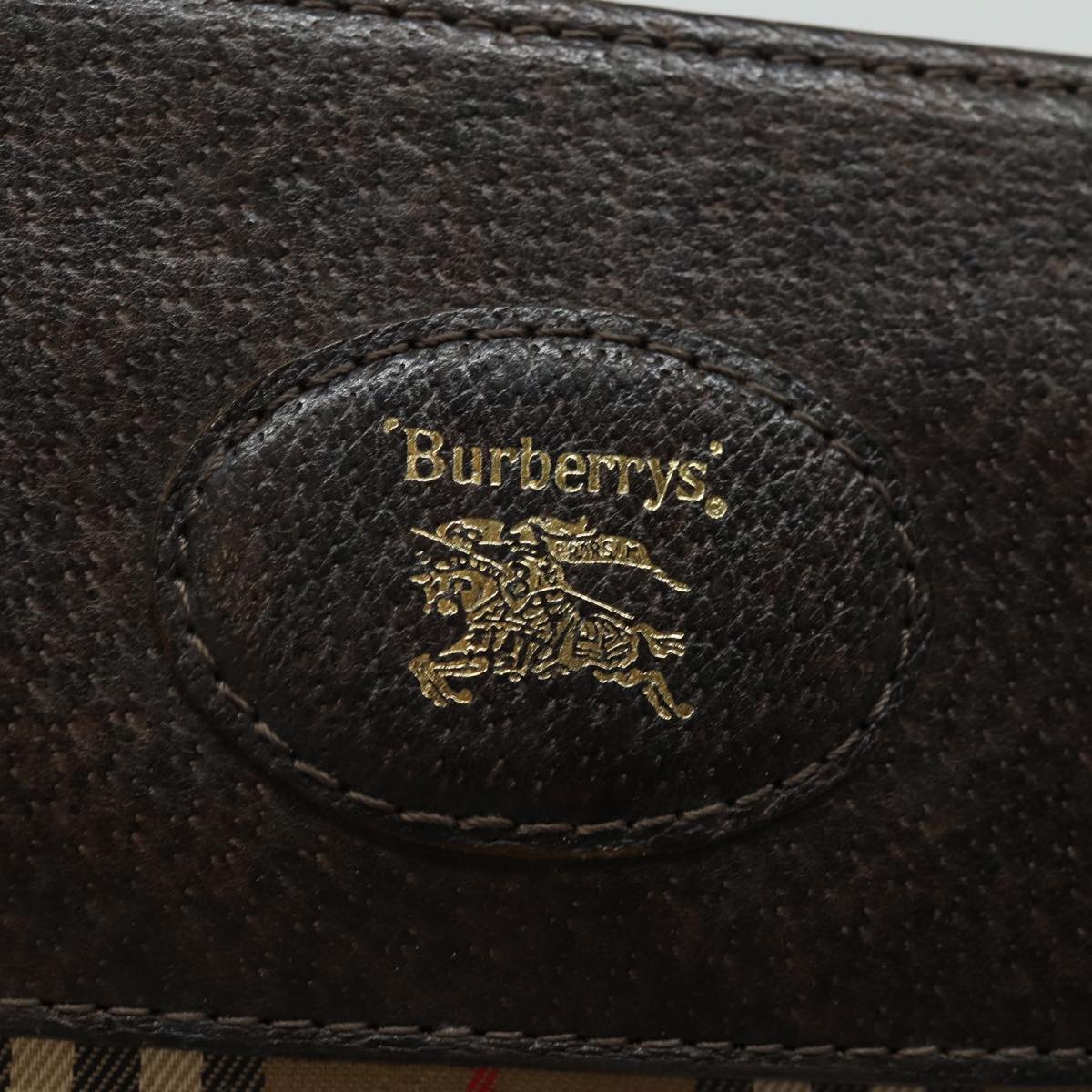 BURBERRYSs Nova Check Clutch Bag Canvas Beige Auth bs15450