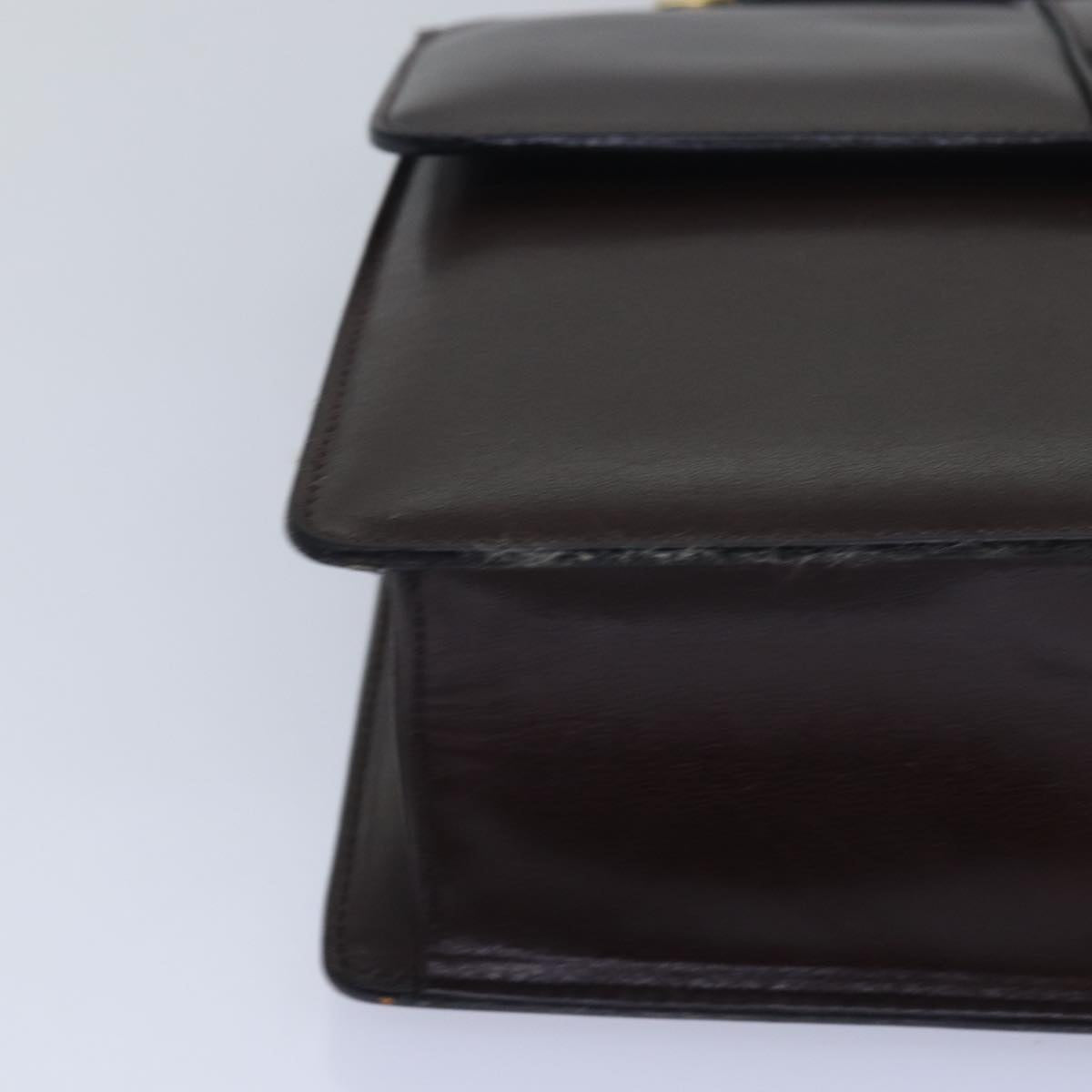 BURBERRYSs Nova Check Hand Bag Leather Brown Auth bs15451