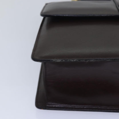 BURBERRYSs Nova Check Hand Bag Leather Brown Auth bs15451