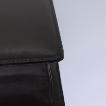 BURBERRYSs Nova Check Hand Bag Leather Brown Auth bs15451