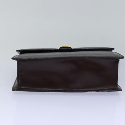 BURBERRYSs Nova Check Hand Bag Leather Brown Auth bs15451