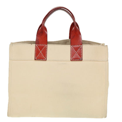 BURBERRY Blue Label Hand Bag Canvas Beige Auth bs15478