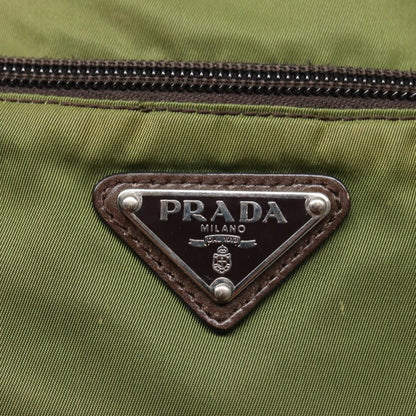 PRADA Shoulder Bag Nylon Khaki Auth bs15592