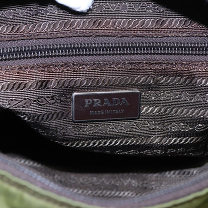 PRADA Shoulder Bag Nylon Khaki Auth bs15592