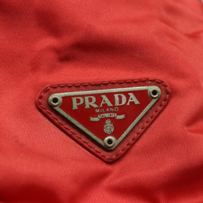 PRADA Hand Bag Nylon Red Auth bs15597