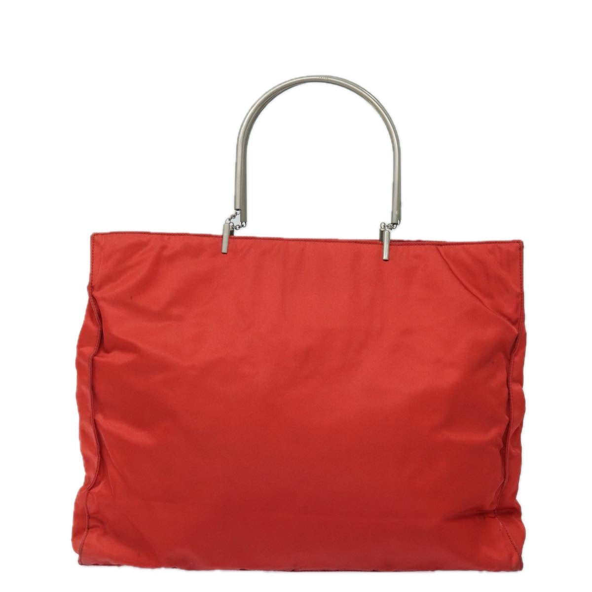 PRADA Hand Bag Nylon Red Auth bs15597