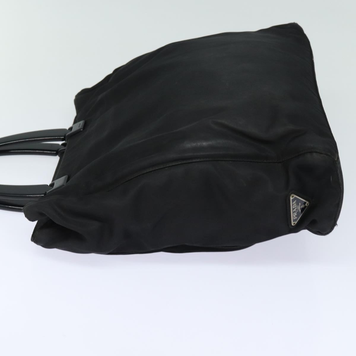 PRADA Hand Bag Nylon Black Auth bs15599