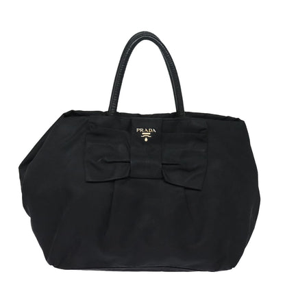 PRADA Hand Bag Nylon Black Auth bs15603