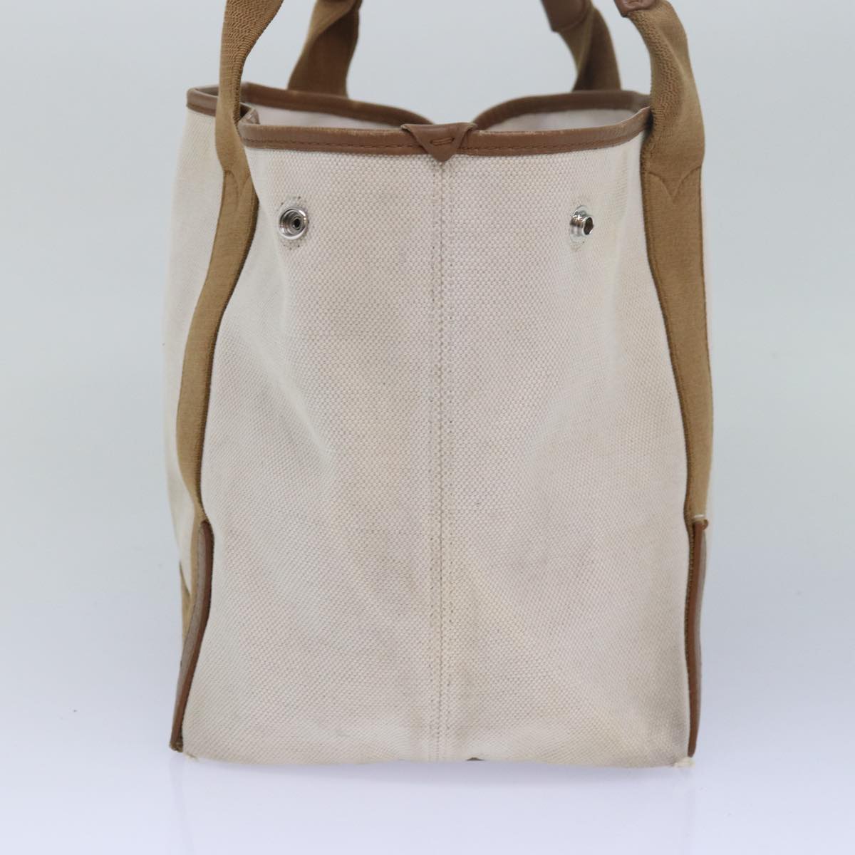 Balenciaga Navy kabas S Hand Bag Canvas Beige White 339933 Auth bs15696