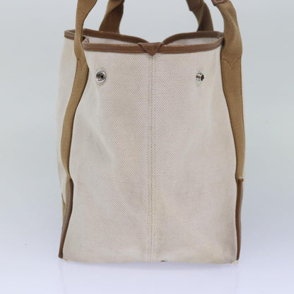 Balenciaga Navy kabas S Hand Bag Canvas Beige White 339933 Auth bs15696