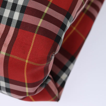 BURBERRY Nova Check Tote Bag Canvas Red Auth bs15730