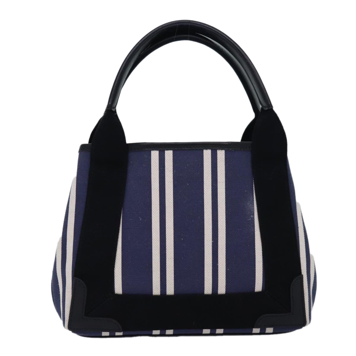 Balenciaga Navy Cabas XS Hand Bag Canvas 2way Navy 390346 Auth bs15772