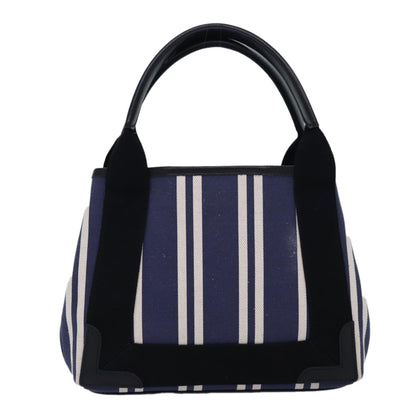 Balenciaga Navy Cabas XS Hand Bag Canvas 2way Navy 390346 Auth bs15772