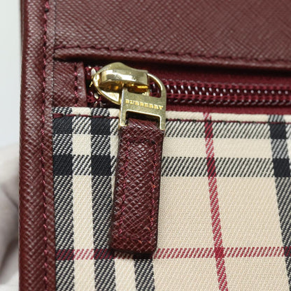 BURBERRY Nova Check Shoulder Bag Canvas Beige Auth bs15797