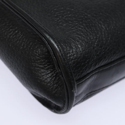 BURBERRYSs Clutch Bag Leather Black Auth bs15805